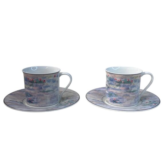 2 Mikasa Maxima Monet CAK01 Cup & Saucer Sets - Picture 1 of 8